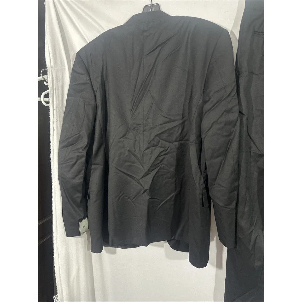 NEW‎ $2295 Canali [ 56C 38 ] 2 Piece Solid Wool Suit Set in Black #J2174